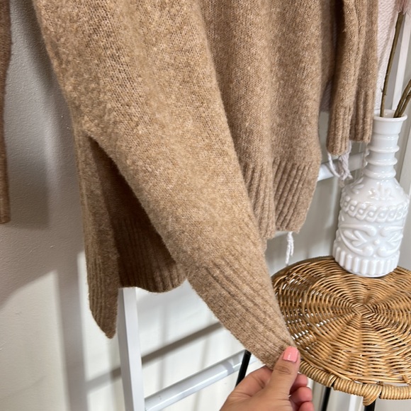 LOFT XL Caramel Brown Tunic Long Sleeve Sweater Wool - Picture 6 of 9